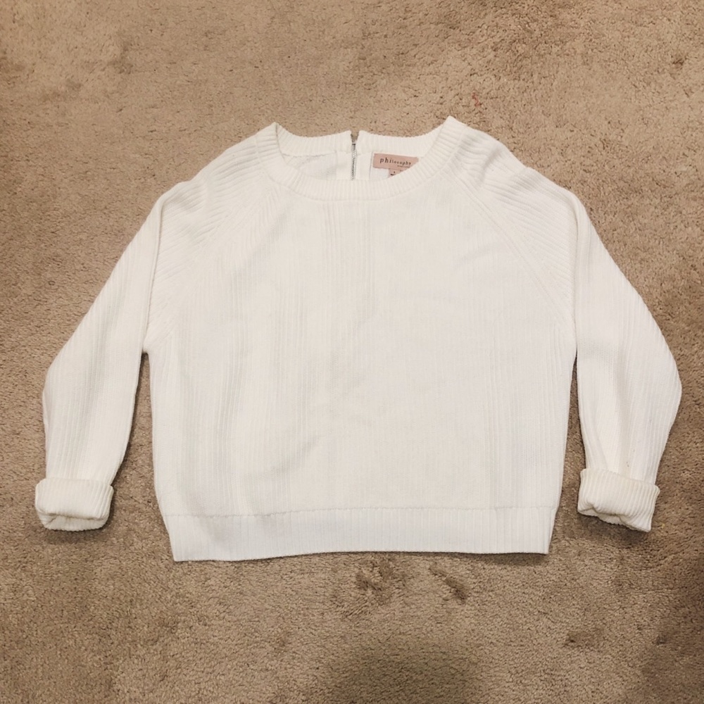 Philosophy White Knit Sweater